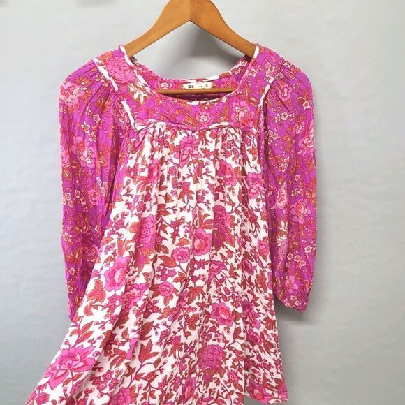 Billa Spring Floral Blouse Size Large | Pink - Picture 2 of 16